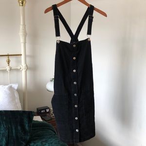 Black overall Dress